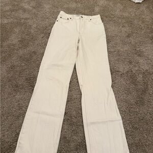 Abercrombie & Fitch High Rise Jeans - Cream